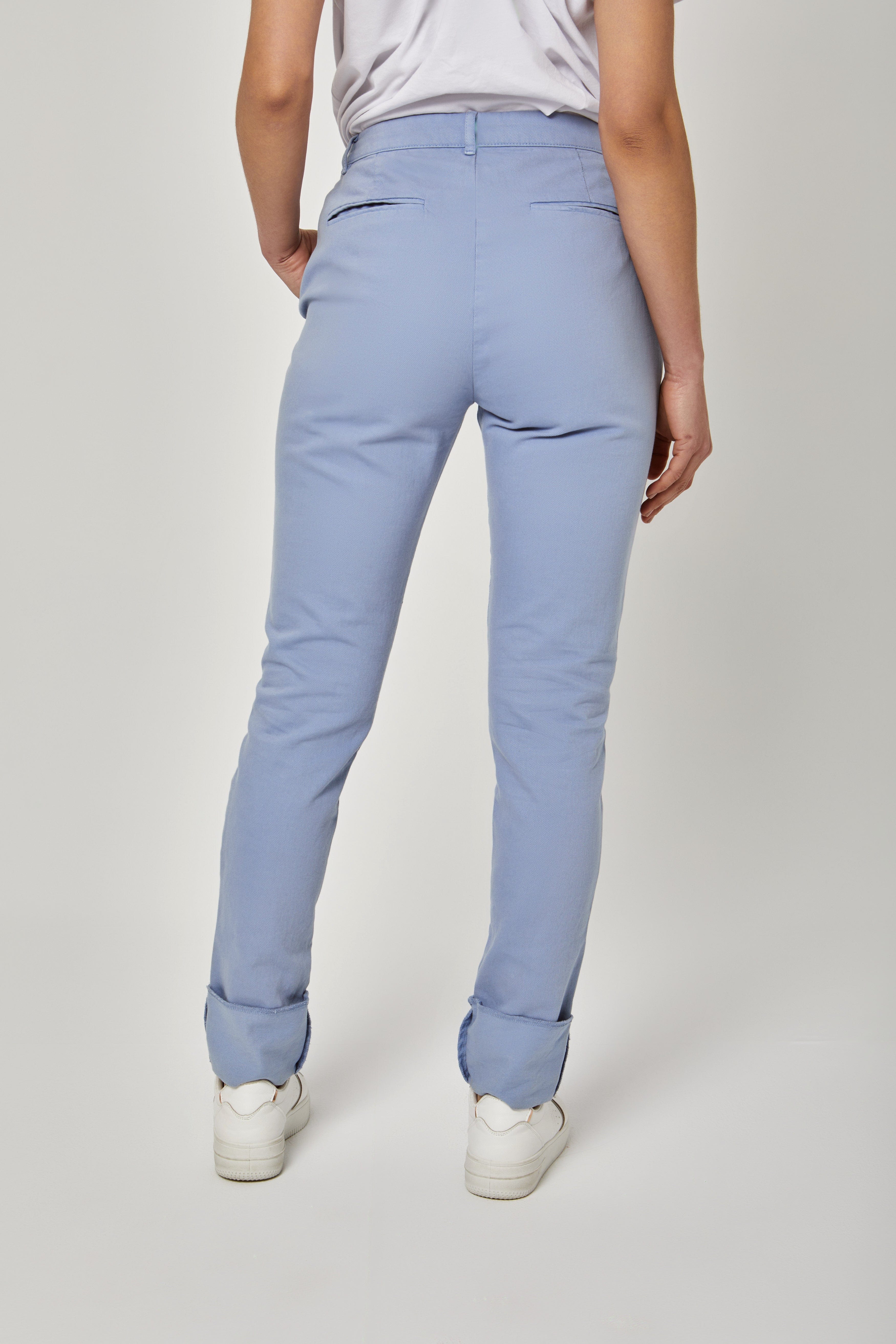 داليدرس بنطلون سادة طويل خصر مرتفع نسائي أزرق