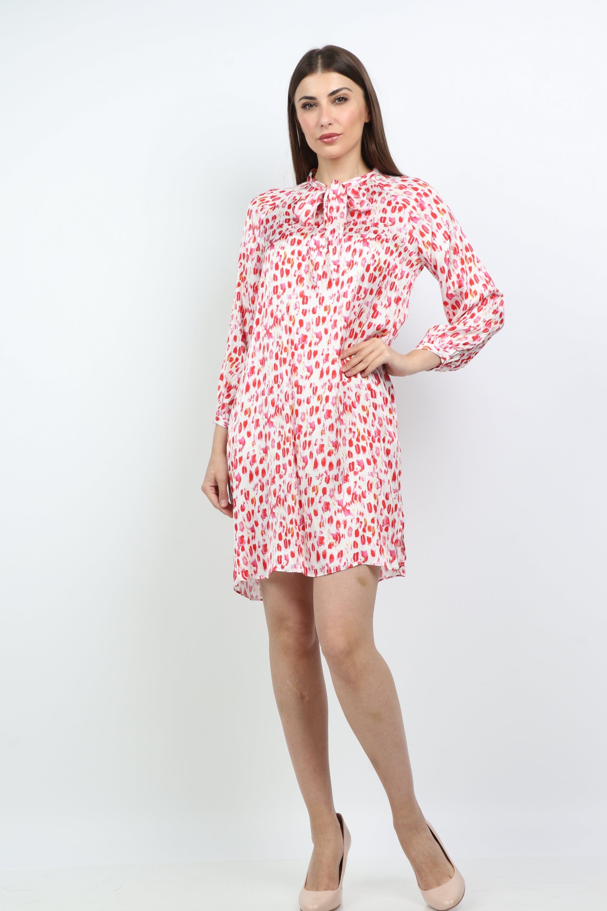 داليدرس تونيك نسائي قصير مطبوع متعدد الألوان