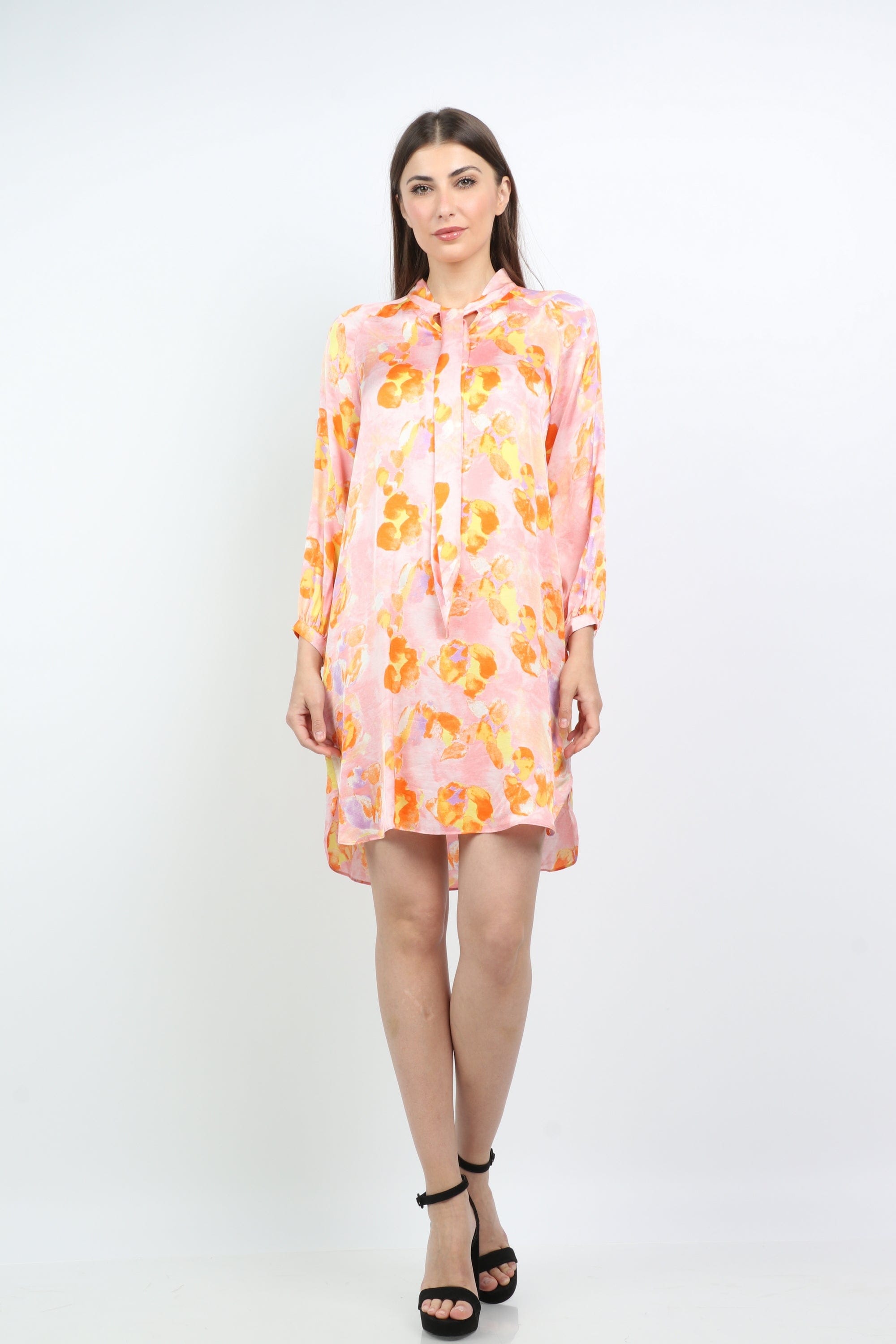 داليدرس تونيك نسائي قصير مفتوح من الجانبين متعدد الألوان