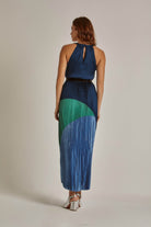 داليدرس فستان طويل سهرة بيليسيه حمالات متعدد الألوان