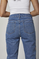 داليدرس بنطلون جينز بوي فريند مشقق أزرق فاتح