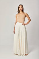 داليدرس بنطلون خصر مرتفع واسع بكسرات طويل نسائي