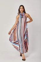 داليدرس فستان قصير سادة بخصر مطاطي كم طويل واسع بأساور نسائي متعدد الألوان