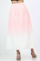 داليدرس تنورة طويلة بخصر مطاط عريض لونين أوف وايت