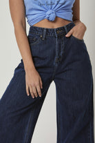 داليدرس بنطلون جينز واسع خصر مرتفع نسائي أزرق فاتح