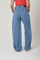 داليدرس بنطلون جينز خصر مرتفع وايد ليج طويل نسائي جينز فاتح