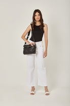 داليدرس بنطلون وايد ليج سادة برباط علي الخصر