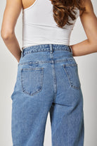 داليدرس بنطلون جينز خصر مرتفع طويل واسع نسائي أزرق فاتح