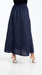 داليدرس تنورة طويلة سادة واسعة مع خط من أسفل نسائي