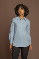 داليدرس قميص نسائي سادة أزرار أمامية كم طويل نسائي