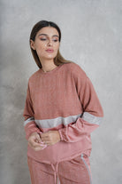 داليدرس بلوزة لونين وخط فاصل على الخصر كم طويل نسائي