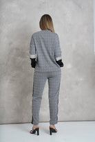 داليدرس بلوزة لونين وخط فاصل على الخصر كم طويل نسائي