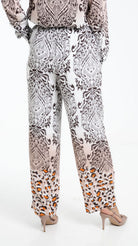 داليدرس بنطلون منقوش طويل خصر مرتفع برباط نسائي متعدد الألوان