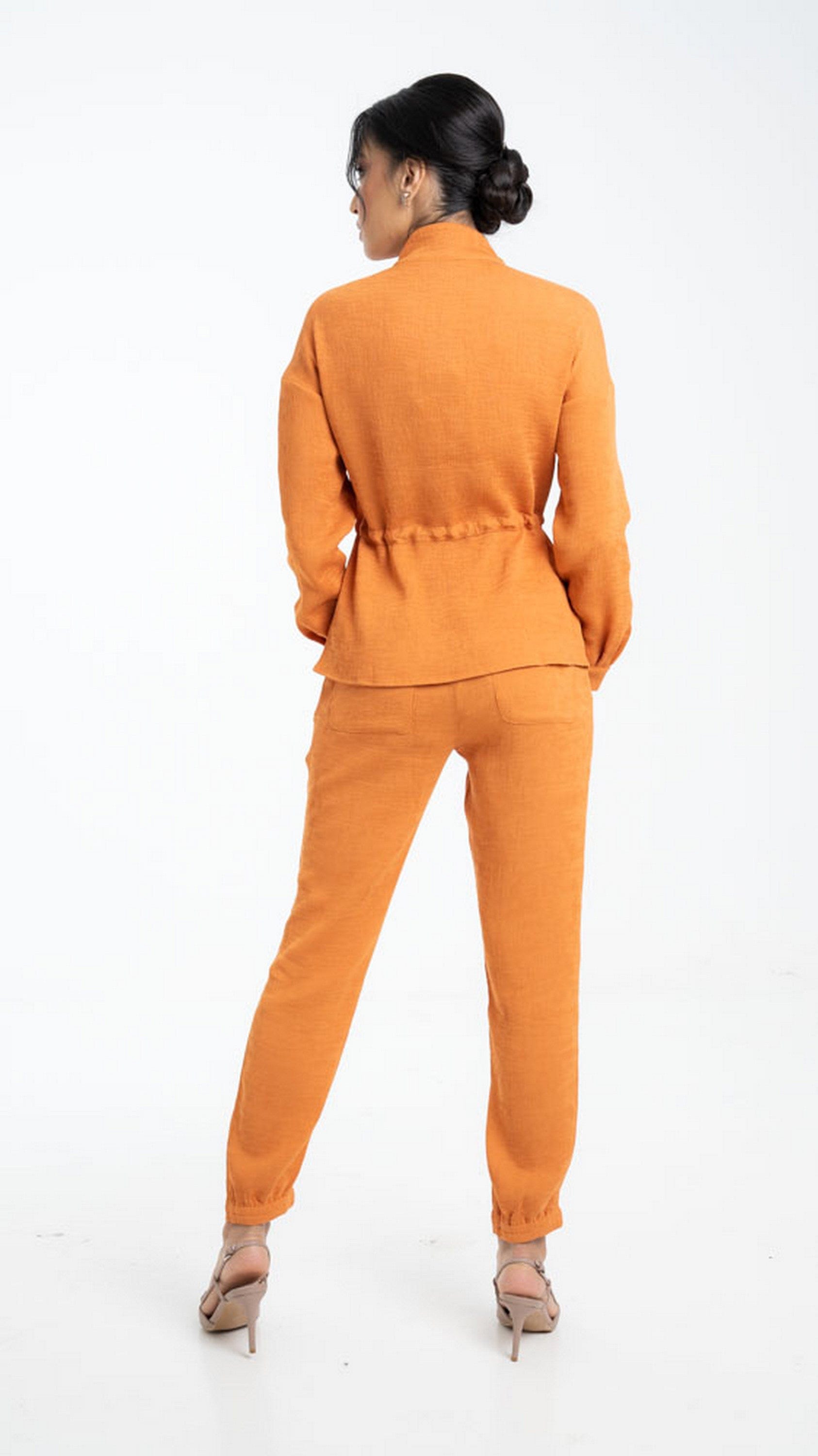 داليدرس بنطلون سادة بجيوب جانبية مزموم نسائي