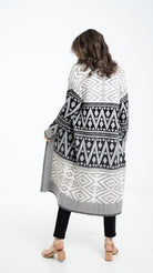 داليدرس كارديجان نسائي طويل منقوش بكم طويل نسائي