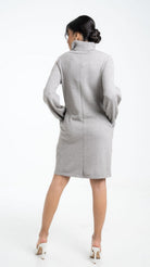 داليدرس بلوزة سادة طويلة بكم طويل ورقبة عالية نسائي