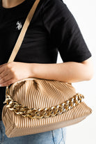 داليدرس حقيبة سادة بكسرات وحلقات معدنية نسائي