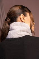 داليدرس وشاح فرو نسائي قصير رمادي