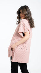 داليدرس بلوفر أوفر سايز مضفر نسائي كم قصير