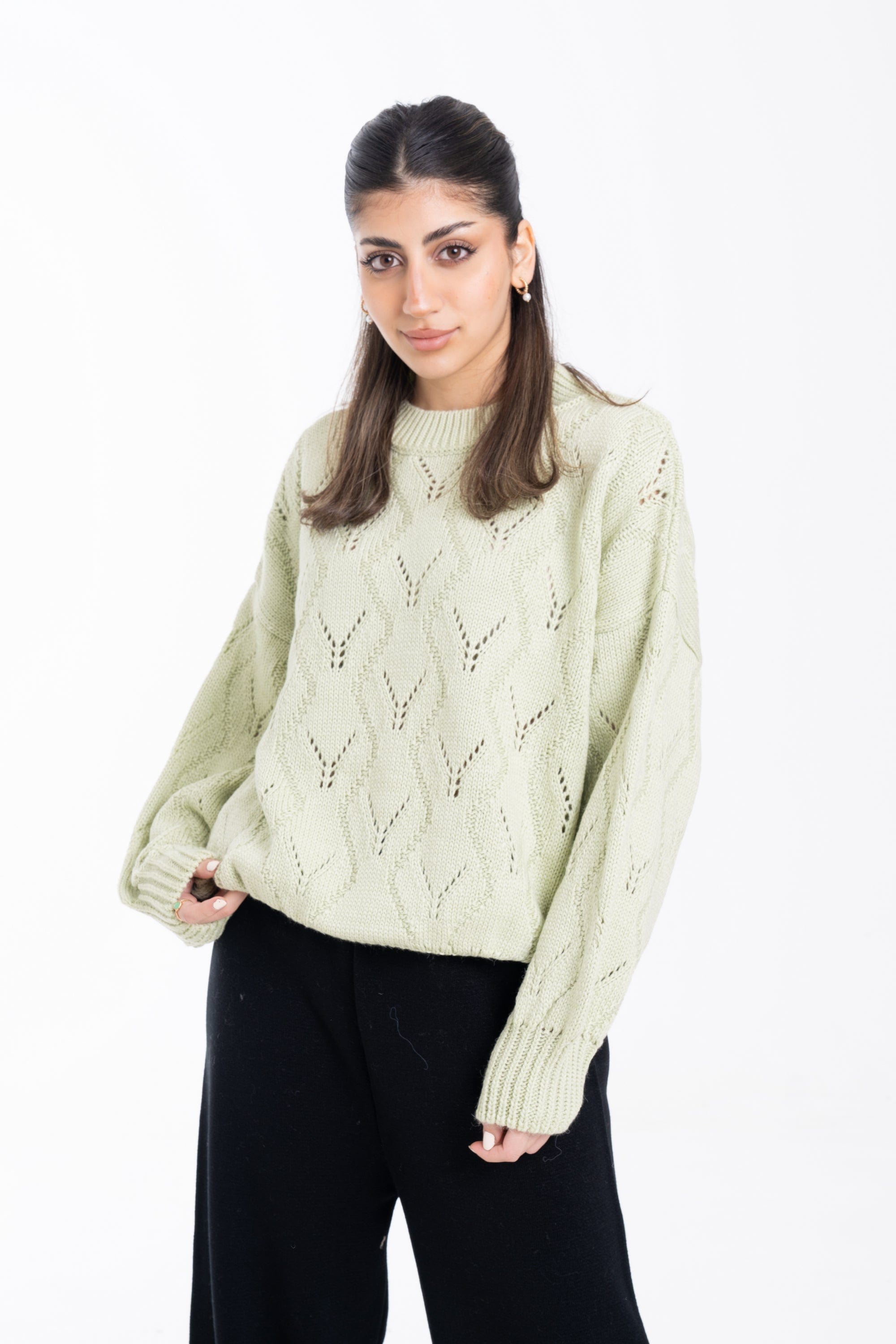 داليدرس بلوفر سادة مخرم كم طويل نسائي