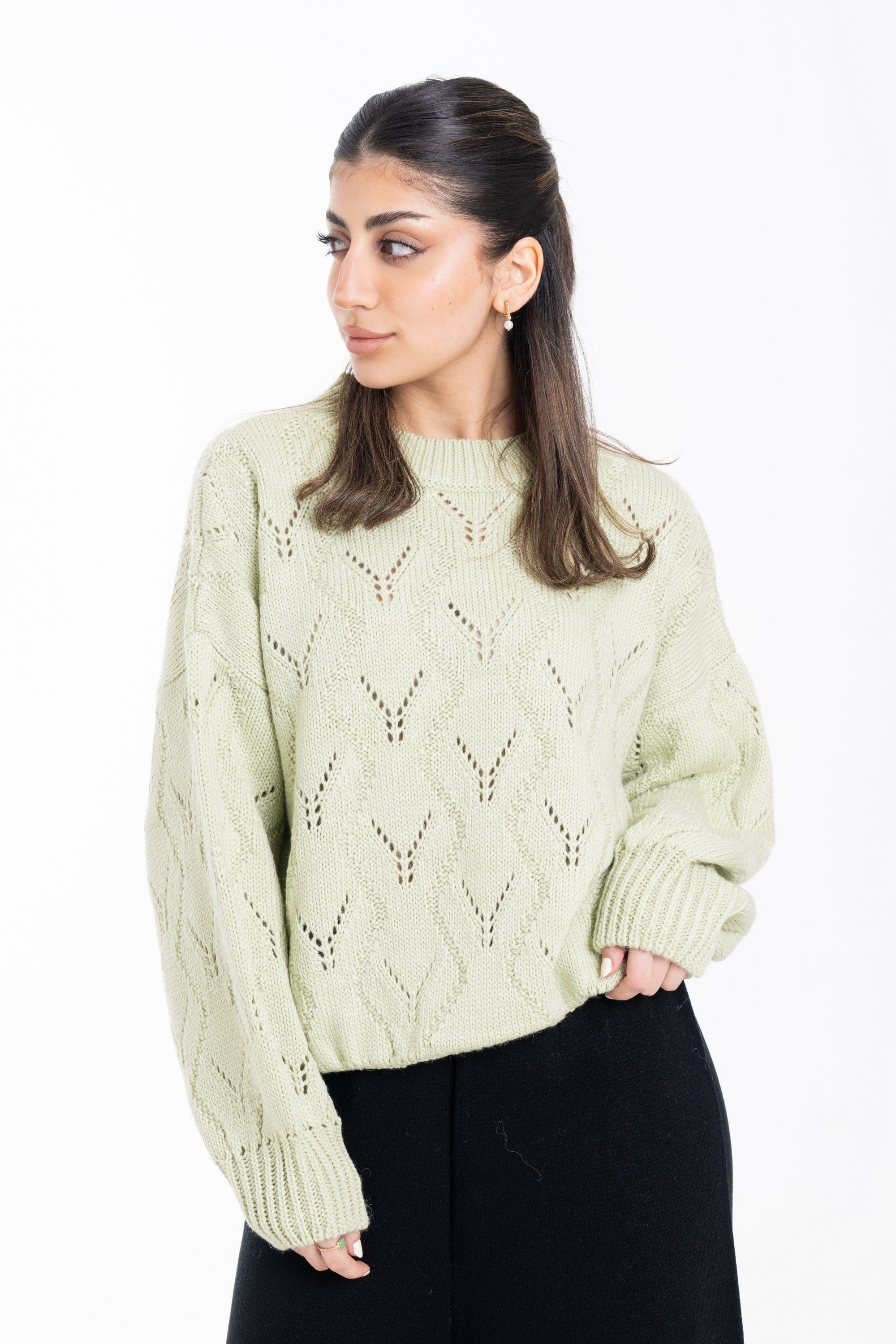 داليدرس بلوفر سادة مخرم كم طويل نسائي