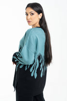 داليدرس بلوفر بيتي منقوش أوفر سايز كم طويل نسائي