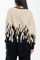 داليدرس بلوفر بيتي منقوش أوفر سايز كم طويل نسائي