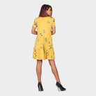 كيتشن فستان قصير مشجر نص كم