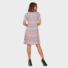 كيتشن فستان قصير مشجر نص كم