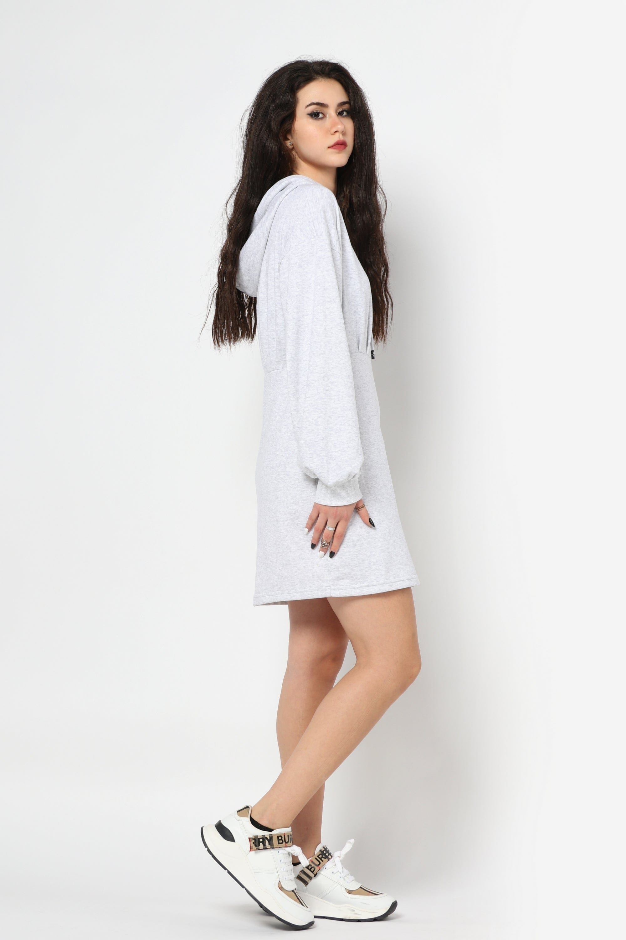 كيتشن فستان قصير سادة فوق الركبة بهودي