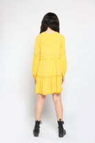 كيتشن فستان قصير مزين بكرانيش من الأسفل