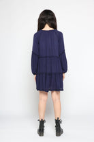 كيتشن فستان قصير مزين بكرانيش من الأسفل