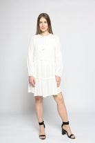 كيتشن فستان قصير مزين بكرانيش من الأسفل