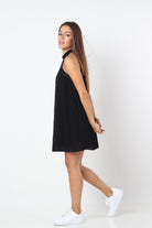 كيتشن فستان قصير مزين بخناقة عريضة