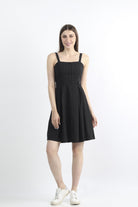 كيتشن فستان قصير حمالات مخطط بالطول