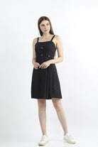 كيتشن فستان قصير حمالات مخطط بالطول