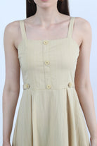 كيتشن فستان قصير حمالات مخطط بالطول