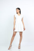 كيتشن فستان قصير سادة كت مكشكش