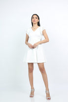 كيتشن فستان قصير سادة كت مكشكش