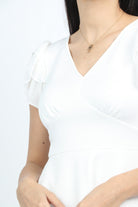 كيتشن فستان قصير سادة كت مكشكش