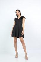 كيتشن فستان قصير سادة كت مكشكش