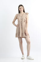 كيتشن فستان خروج قصير ربع كم فراشة