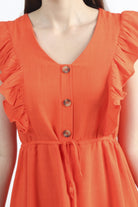 كيتشن فستان خروج قصير ربع كم فراشة