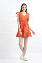 كيتشن فستان خروج قصير ربع كم فراشة