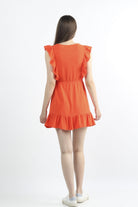 كيتشن فستان خروج قصير ربع كم فراشة