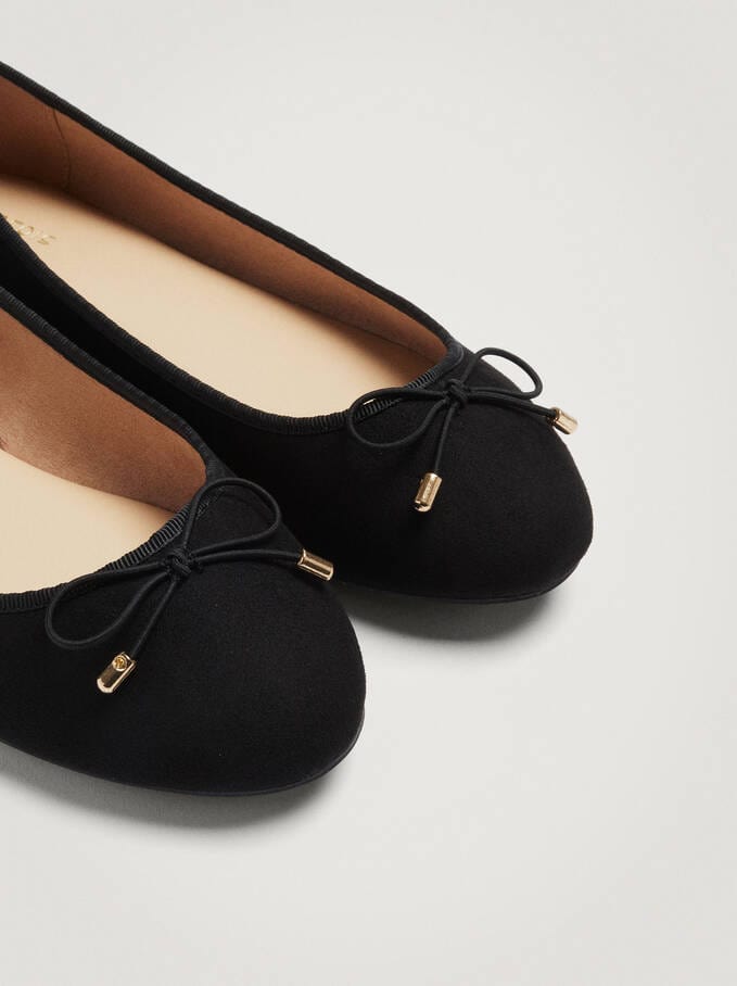 بارفوا جزمة بلارينا سادة بفيونكة نسائي