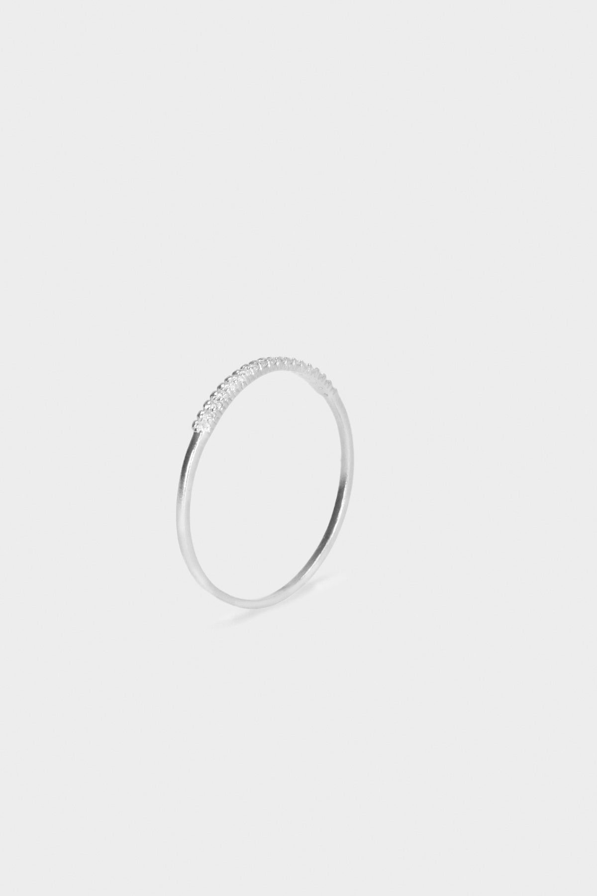 بارفوا خاتم زركون فضة 925 مزين بفصوص من الزركون