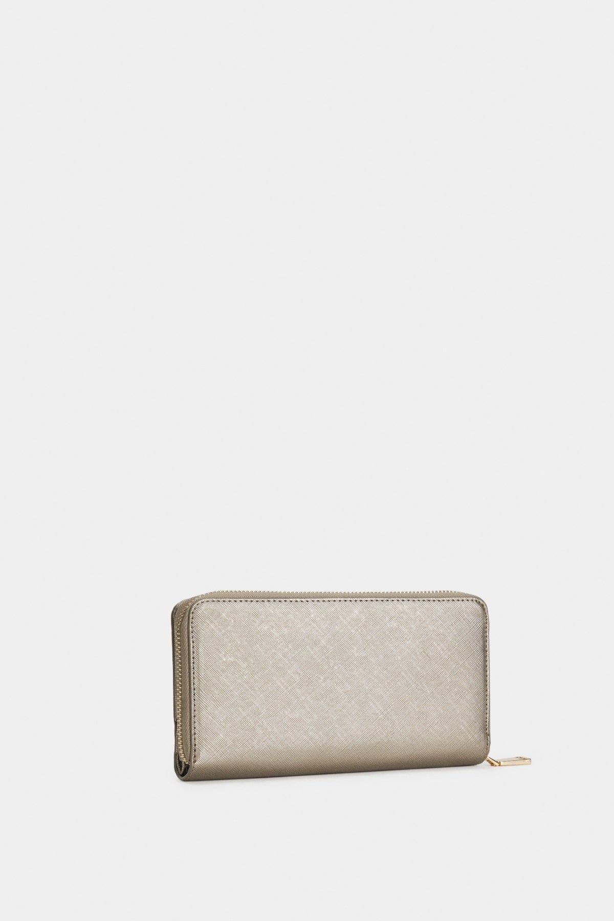 بارفوا محفظة طويلة نسائية جلد فضي