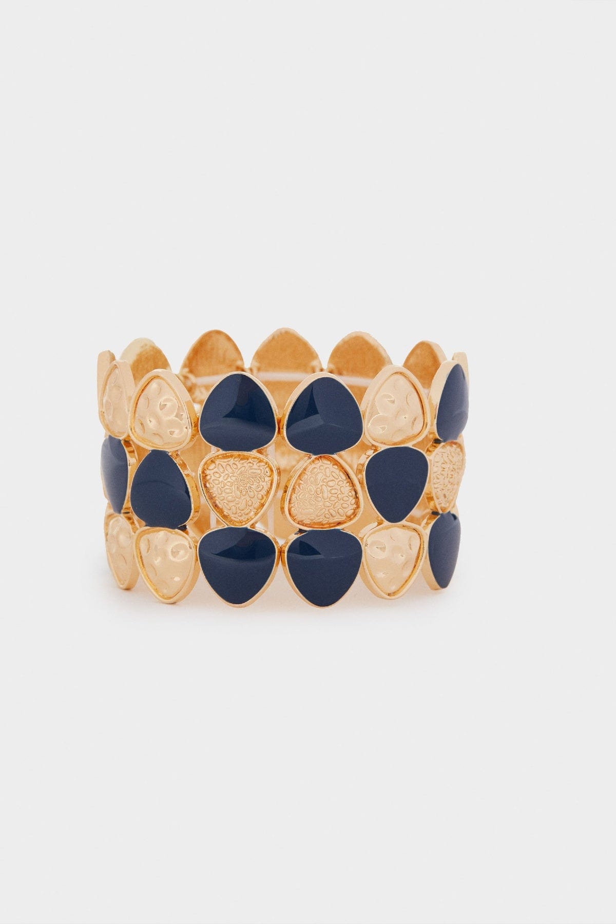 بارفوا أسوارة ذهبية مزينة باللون الكحلي نسائي أزرق غامق