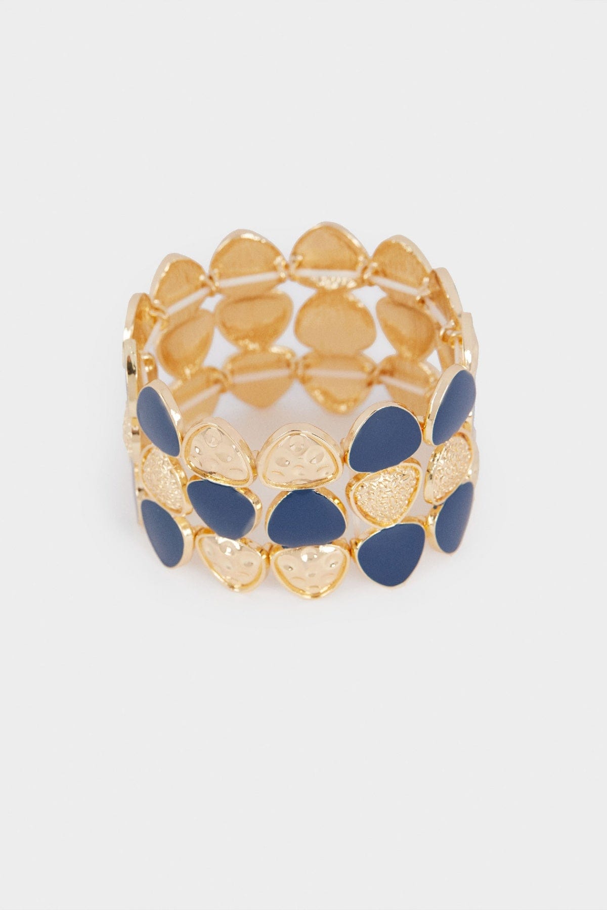 بارفوا أسوارة ذهبية مزينة باللون الكحلي نسائي أزرق غامق